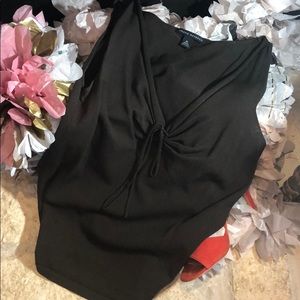 Dark brown banana republic no sleeve top.